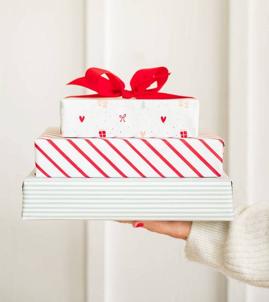 Green Painted Stripe Wrapping Paper