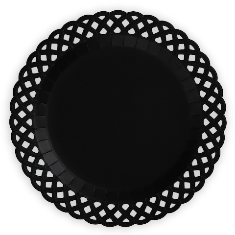 Black Basketweave Dinner Paper Plates