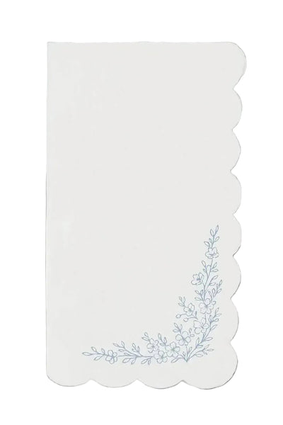 Floral Elegance Blue Guest Towels