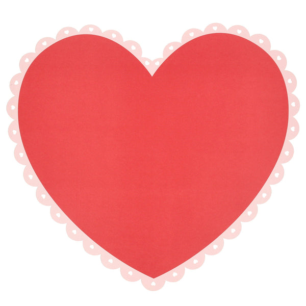 Scalloped Heart Paper Placemats