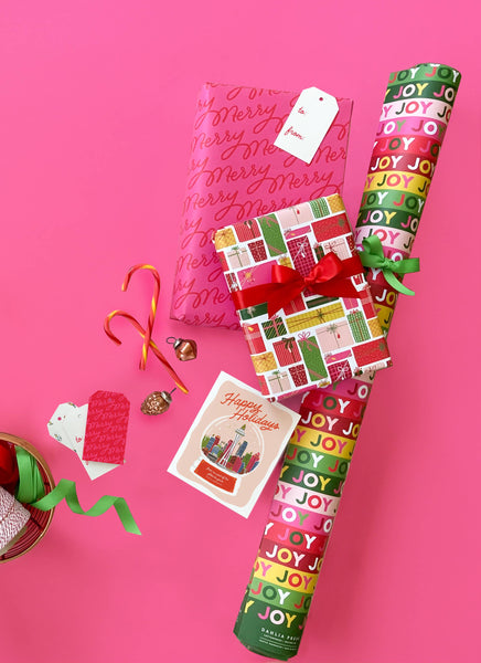Merry Script Wrapping Sheets
