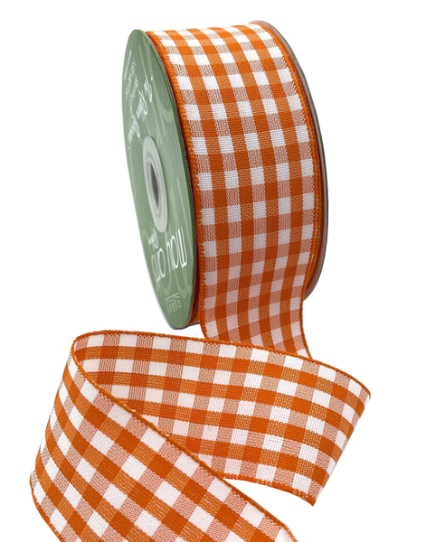 Orange Checkered Ribbon