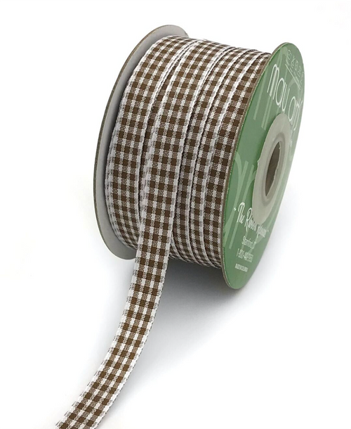 Brown Checkered Ribbon