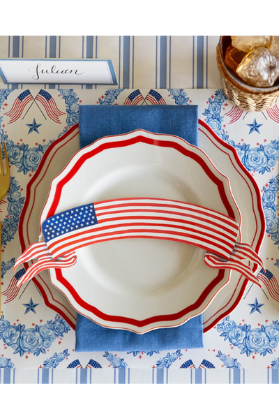 American Flag Table Banner Place Cards