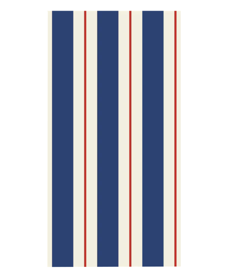 Navy & Red Awning Stripe Guest Napkin