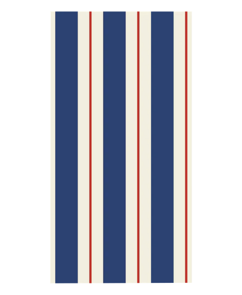 Navy & Red Awning Stripe Guest Napkin