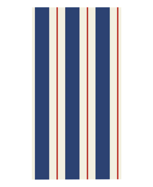 Navy & Red Awning Stripe Guest Napkin