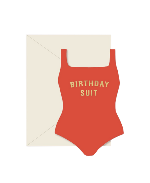 Birthday Suit Flat Greeting Card