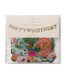 Garden Party Happy Birthday Banner
