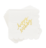 Gold Happy Birthday Cocktail Napkins