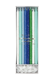 Glitter Candles-Blue & Green