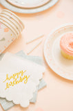 Gold Happy Birthday Cocktail Napkins