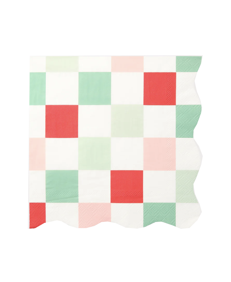 Christmas Check Napkins