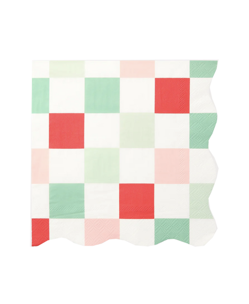 Christmas Check Napkins