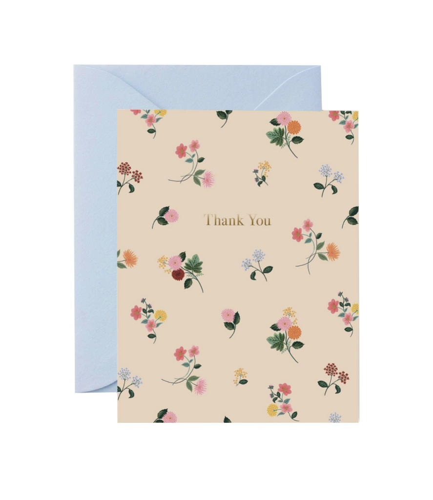 Ditsy Dahlia Thank You Card