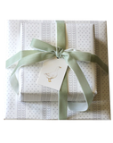 Lilac Dot & Leaf Ticking Wrapping Paper Sheets