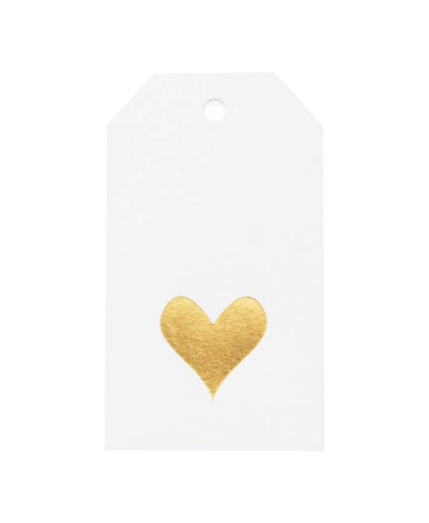 Gold Heart Gift Tag