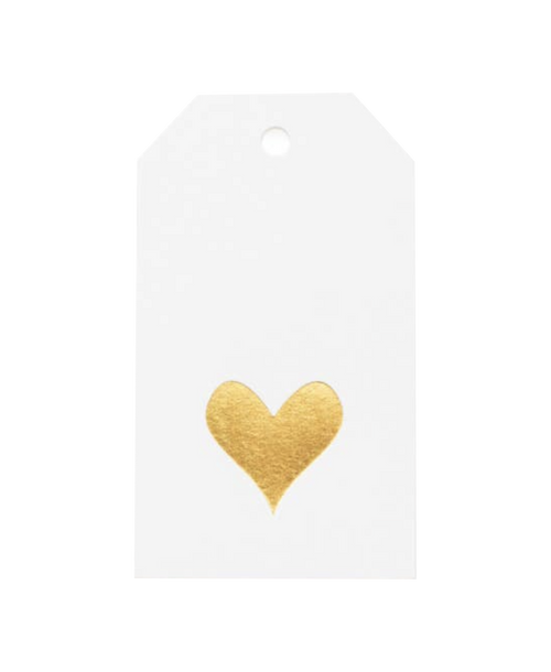 Gold Heart Gift Tag