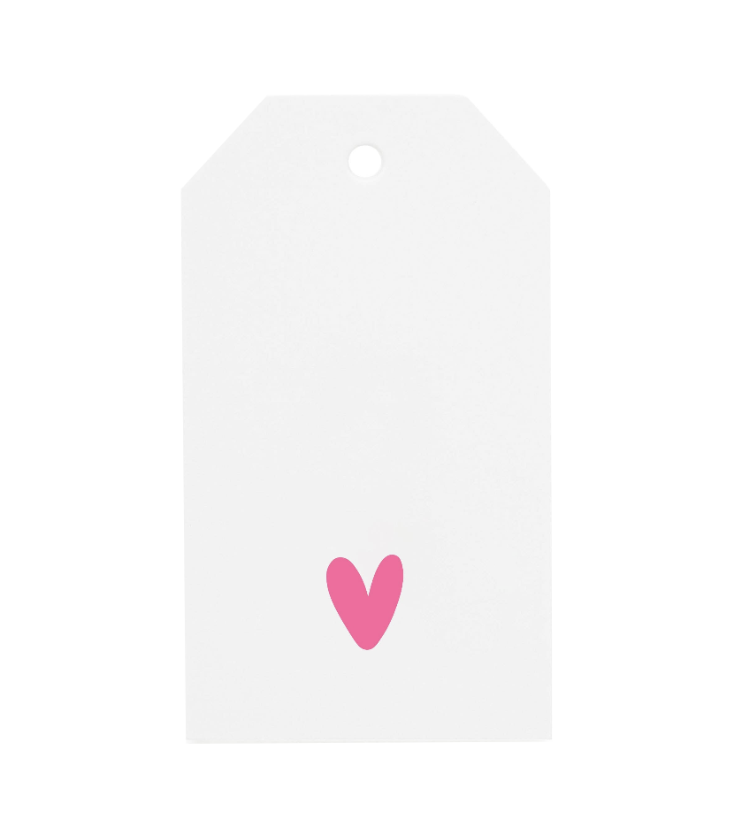 Neon Heart Gift Tag