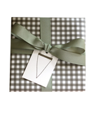 Henry Chocolate Gingham Wrapping Sheets