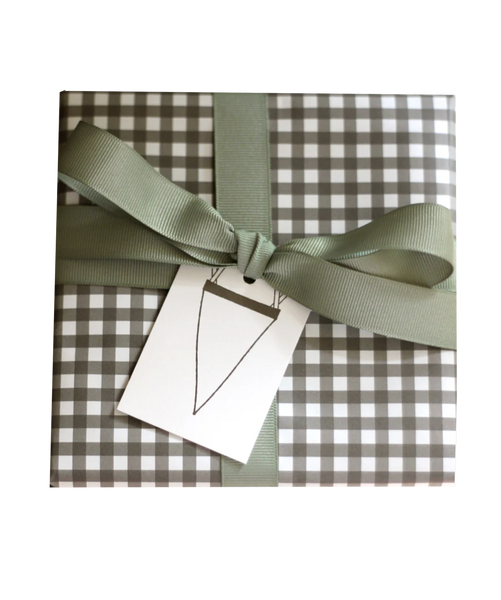 Henry Chocolate Gingham Wrapping Sheets