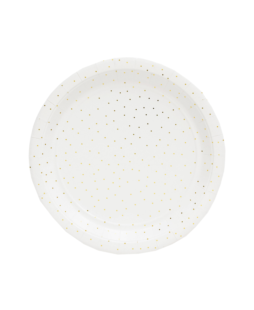 Gold Dot Dinner Plates