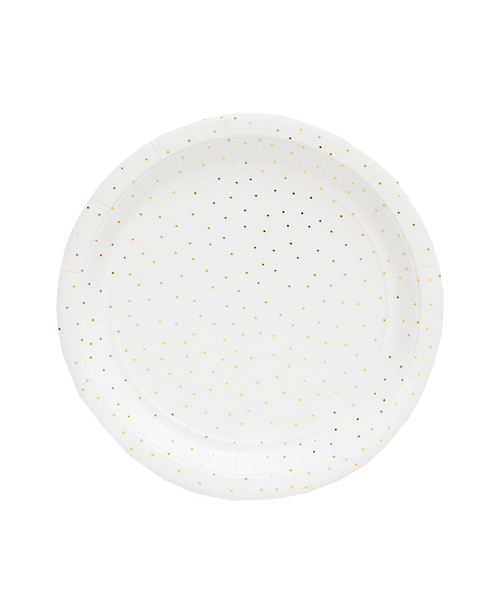 Gold Dot Dinner Plates