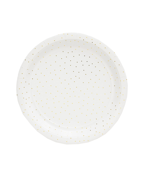 Gold Dot Dinner Plates