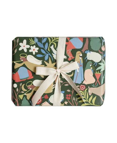 Folk Nativity Wrapping Sheets