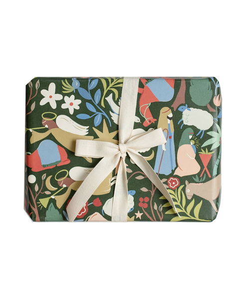 Folk Nativity Wrapping Sheets
