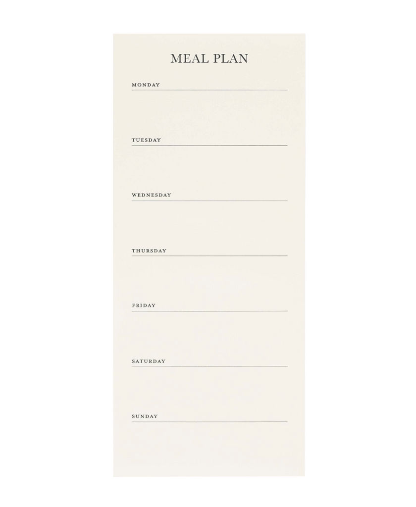 Meal Plan, Magnetic Notepad