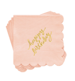 Pink Happy Birthday Cocktail Napkins