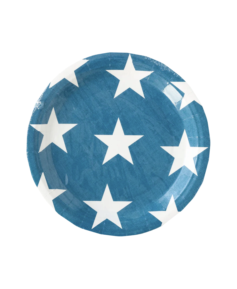 Navy Star Dinner Plate