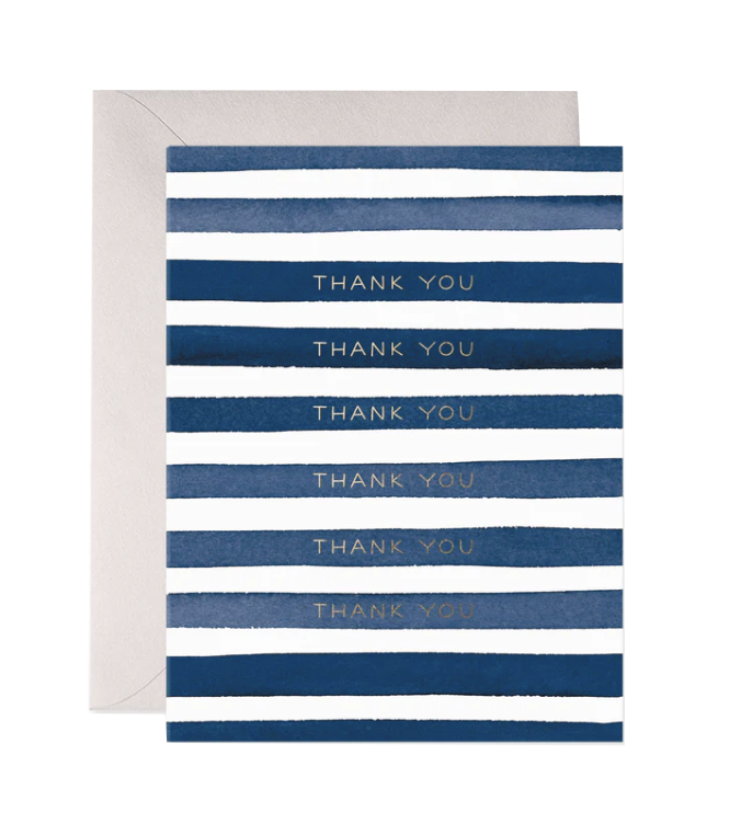 Navy Stripes Thank You