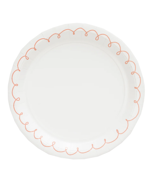 Pink Swirl Dinner Plate