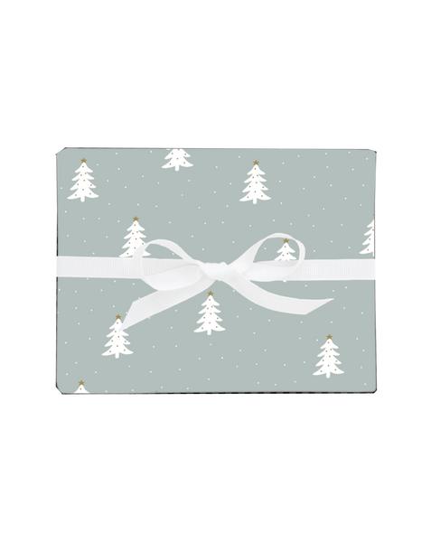 Green Christmas Tree Wrapping Sheets