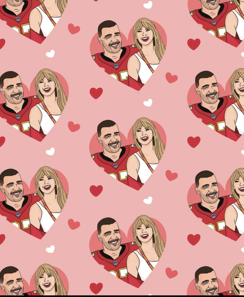 Taylor Travis Love Valentine's Wrapping Paper
