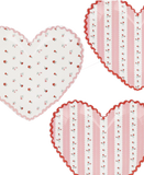 Vintage Rose Heart Plates