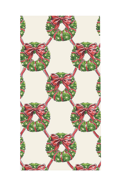 Holiday Wreath Guest Napkin