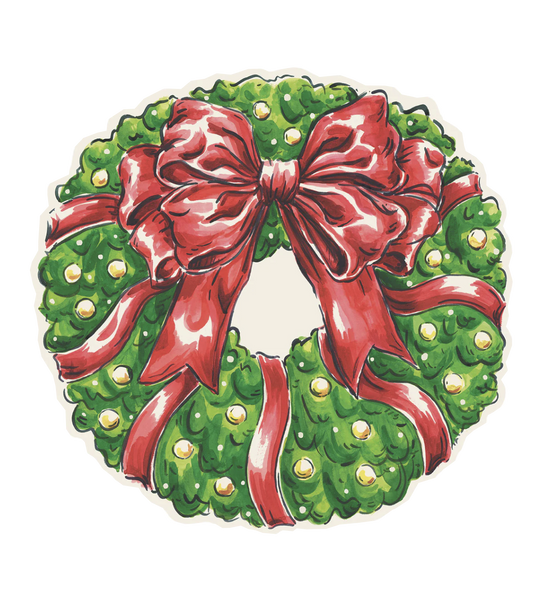 Die-cut Holiday Wreath Placemats