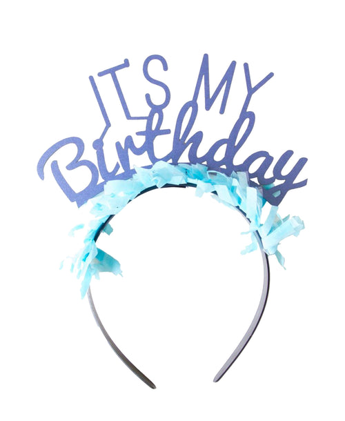 It's My Birthday Blue Headband