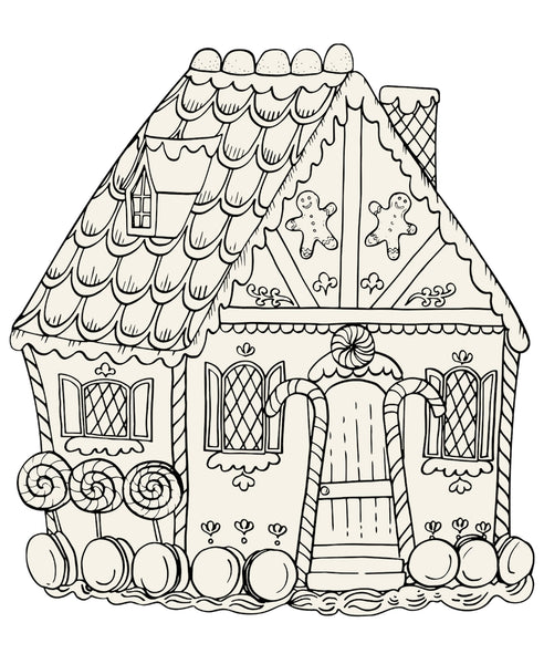 Coloring Gingerbread Die-Cut Placemat