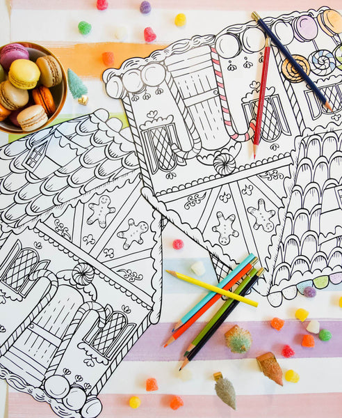 Coloring Gingerbread Die-Cut Placemat