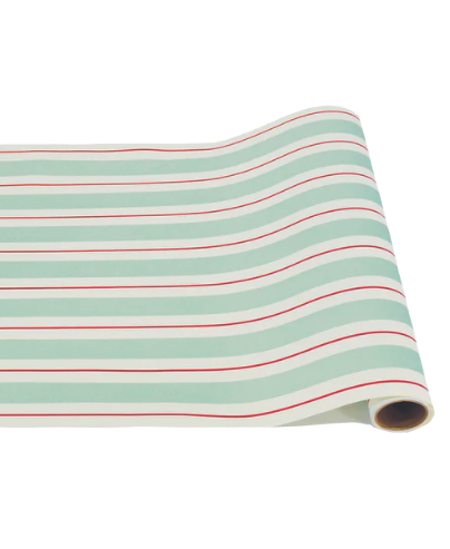 Awning Stripe Runner - Seafoam and Red
