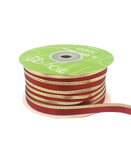 Red Satin Gold Foil Ribbon