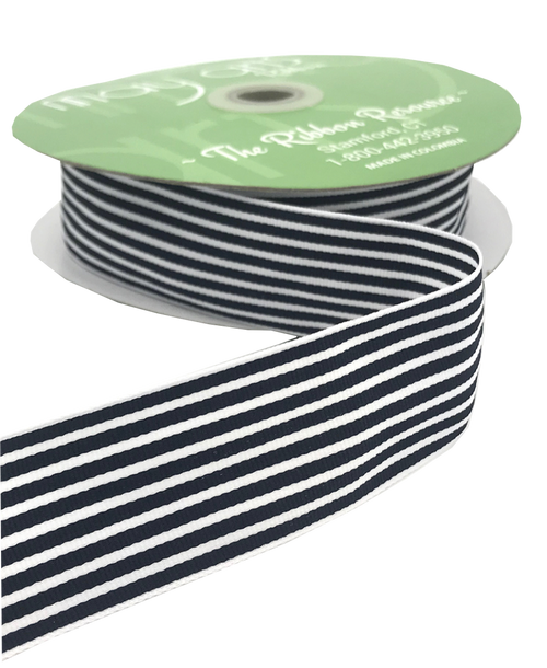 Navy Striped Ribbon