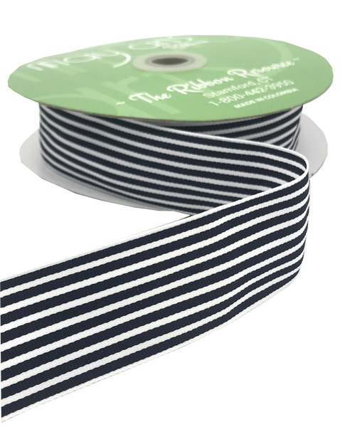 Navy Striped Ribbon