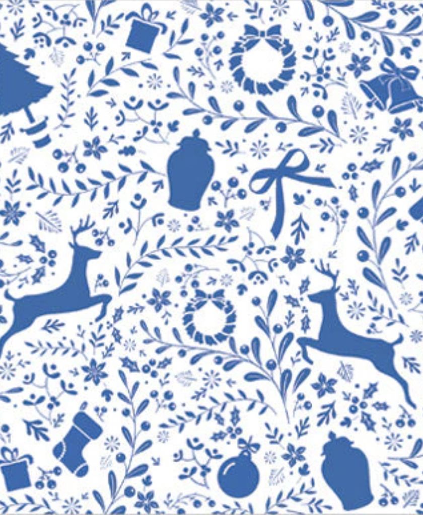 Christmas Toile Gift Wrap Sheets