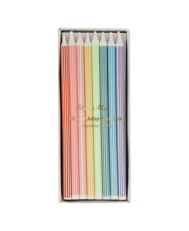 Mixed Stripe Candles