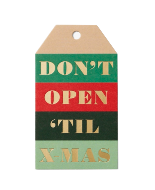 Don't Open 'til X-Mas Gift Tags